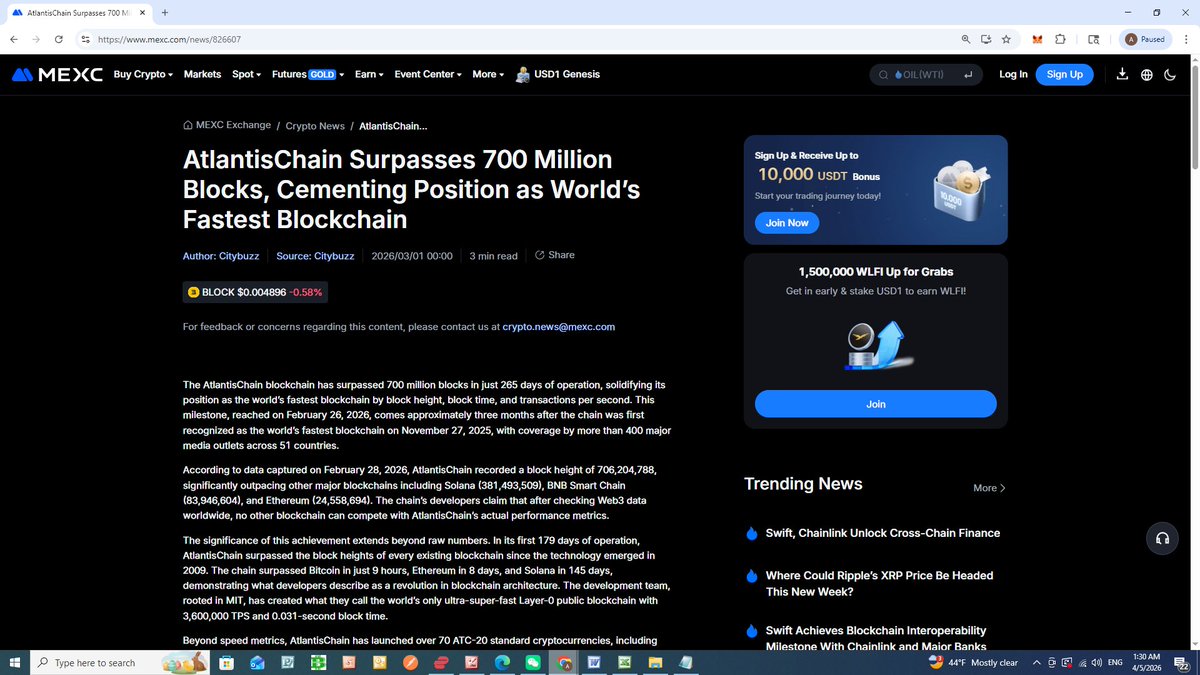 Atlantis Exchange tweet media