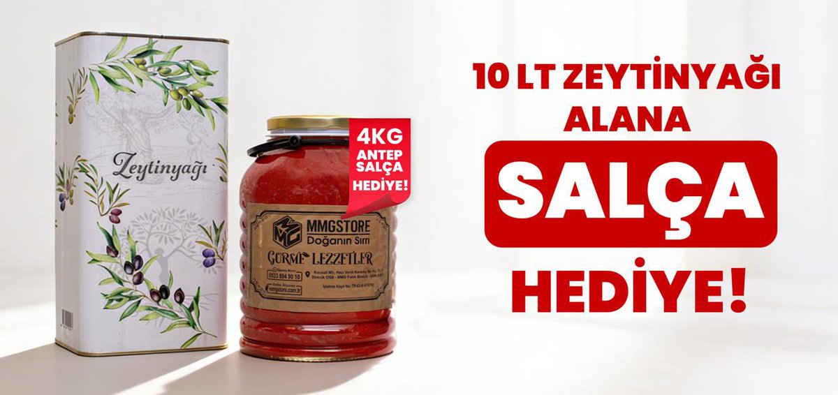 mmgfistik's tweet photo. Sizler için iki güzel fırsat hazırladık 🙌

🥫 Salçada %50 ikinci ürün indirimi
🫒 Zeytinyağı alana salça hediye

Mutfağınızın en doğal hali için tam zamanı 👌
Detaylar 👉 https://t.co/VqrWfaDIM0 https://t.co/JNpvgVge4g