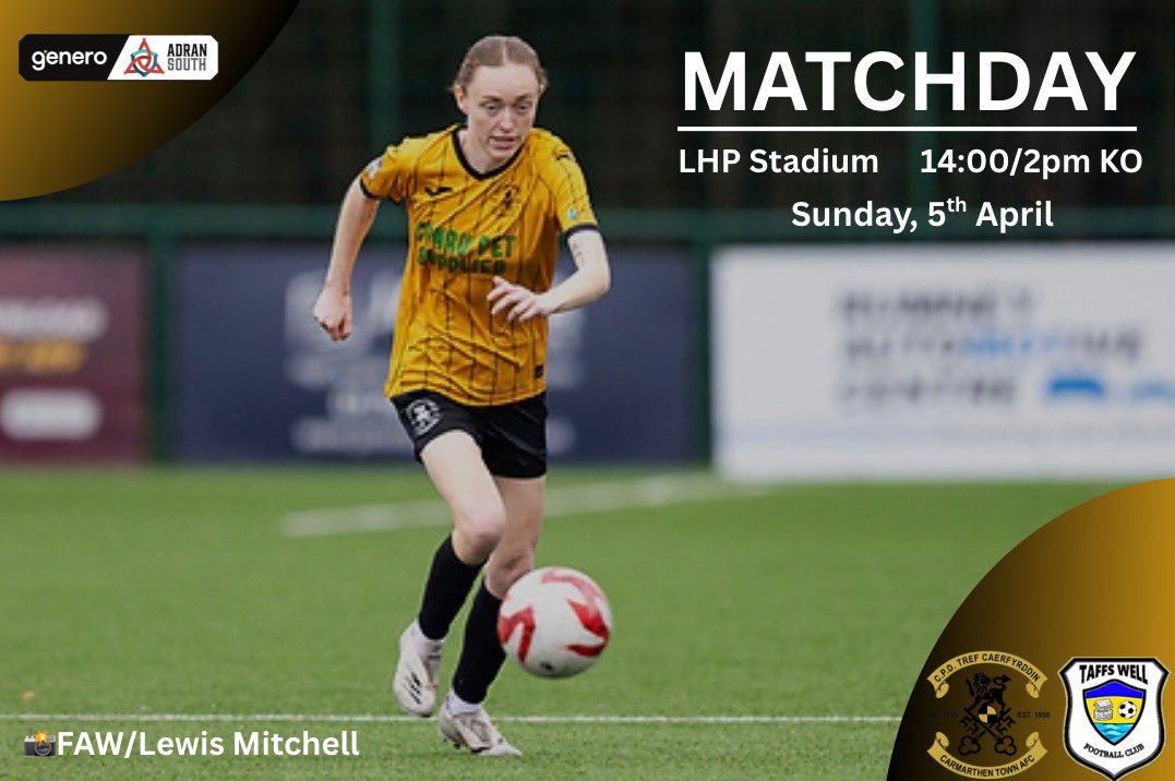 CTAFCWomen's tweet photo. It’s match day and we welcome old friends to the LHP Stadium. A win today would secure a 2nd place finish in our first season in the Genero Adran South. Come and get behind the girls and make some noise💪

📸@lewismphoto 

#UnHenAur #OneOldGold https://t.co/6aWBjodMBf