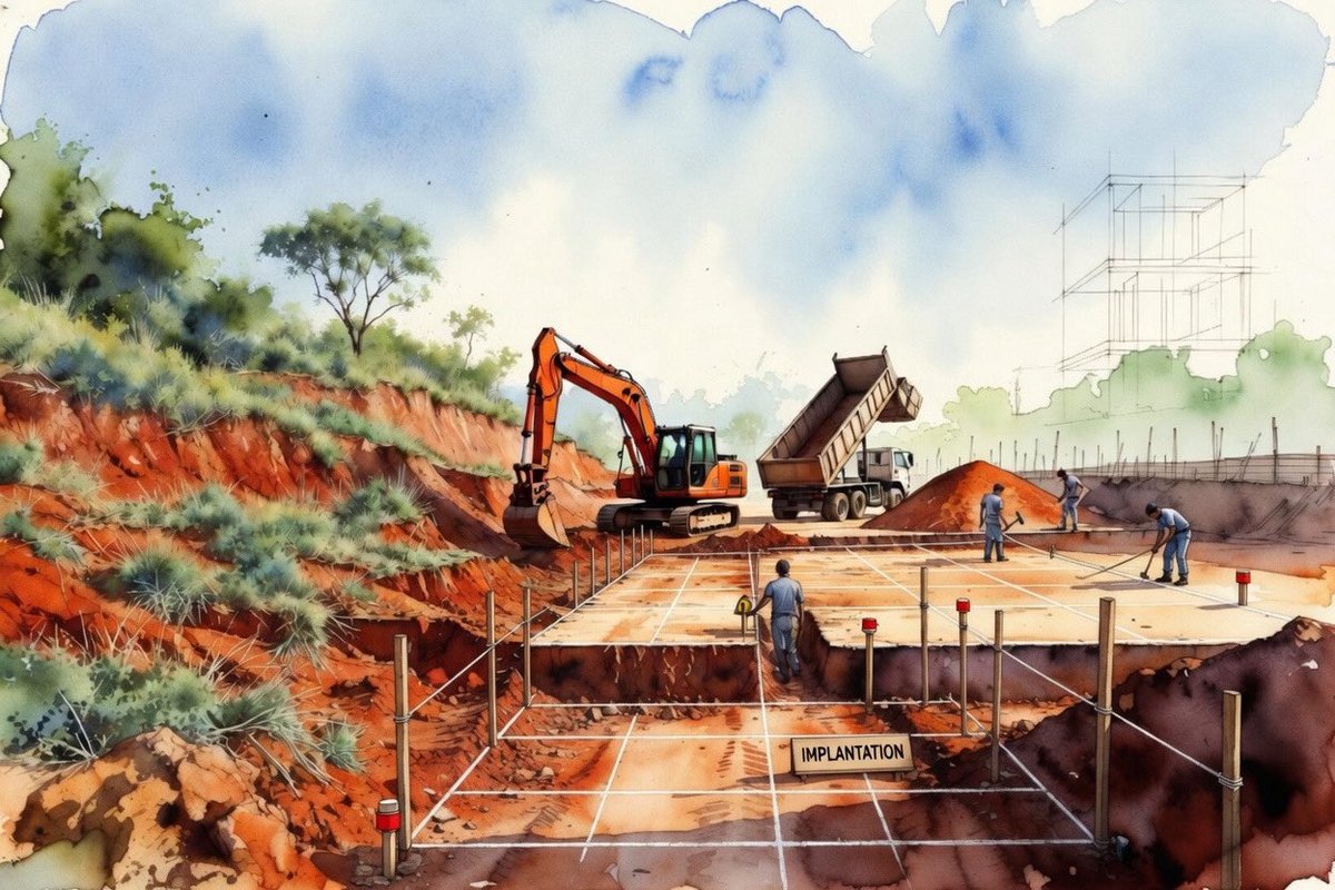 Arch_KAB_JL_GAH's tweet image. 🏗️👷🏽‍♂️🇬🇭 What do you call the step before the #implantation (layout) when you want to build your #building on a new plot of land ? And what’s a #foundation #bed ? Where you sleep 🛏️ and wait for the bankers 💸? 😁.

🏗️👷🏽‍♂️🇨🇮 Comment appelle-t-on l’étape qui précède celle de