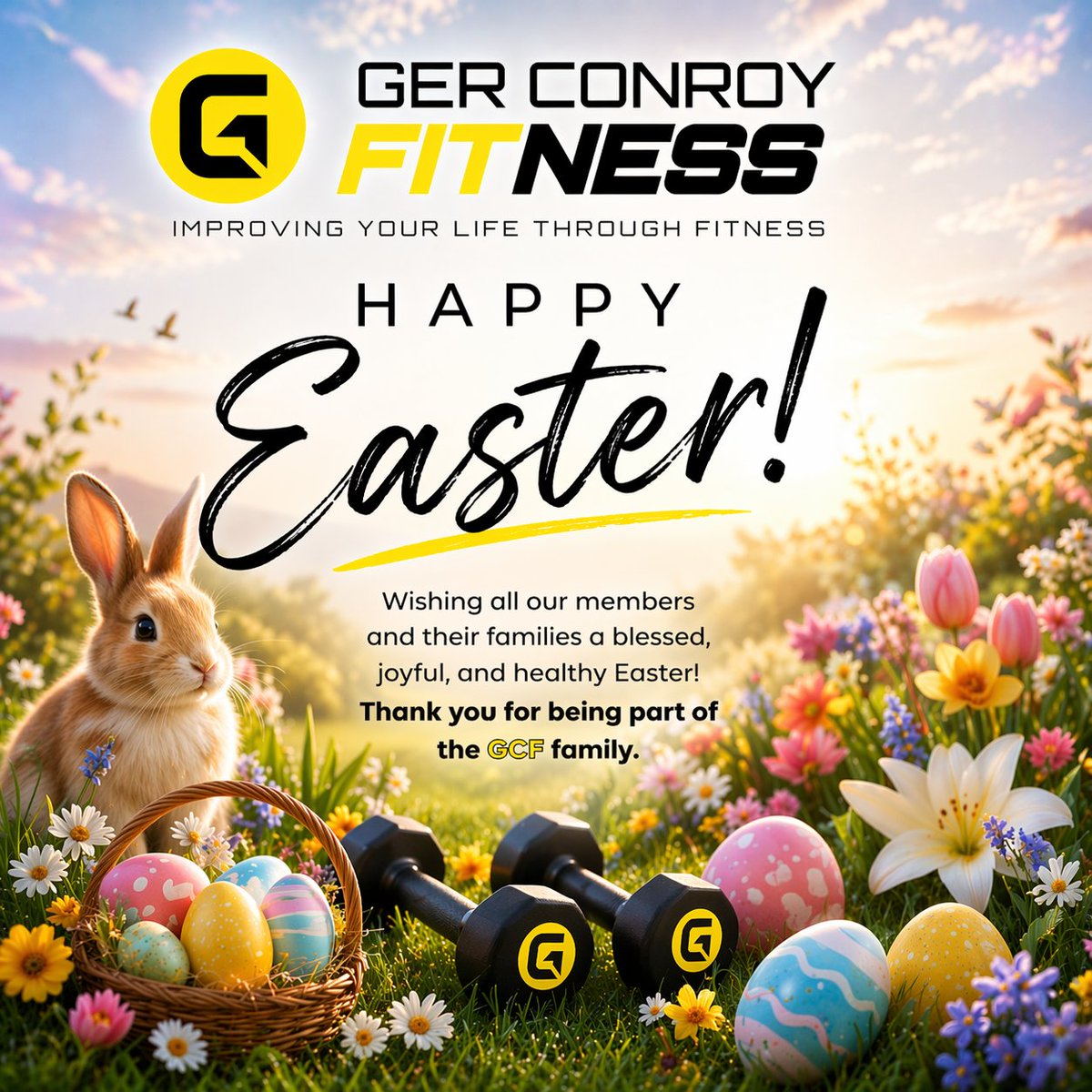 GerConroyFit's tweet photo. Happy Easter to all our members!!

Enjoy the day, and enjoy your Easter eggs! 

#GerConroyFitness 
#HappyEaster #Easter #Gym https://t.co/XeBnrj8Rq2