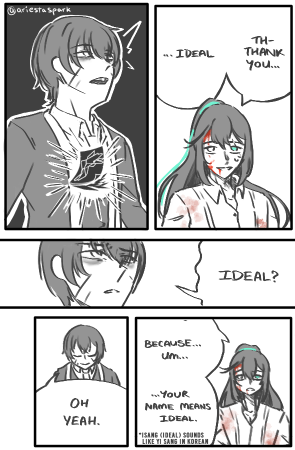 AriestaSpark's tweet image. I just wanted an excuse to draw BLKK #lcb61
Did you know (Y)isang means ideal? I've met a few people who didn't know about it.

..why did i put so much effort into this...?