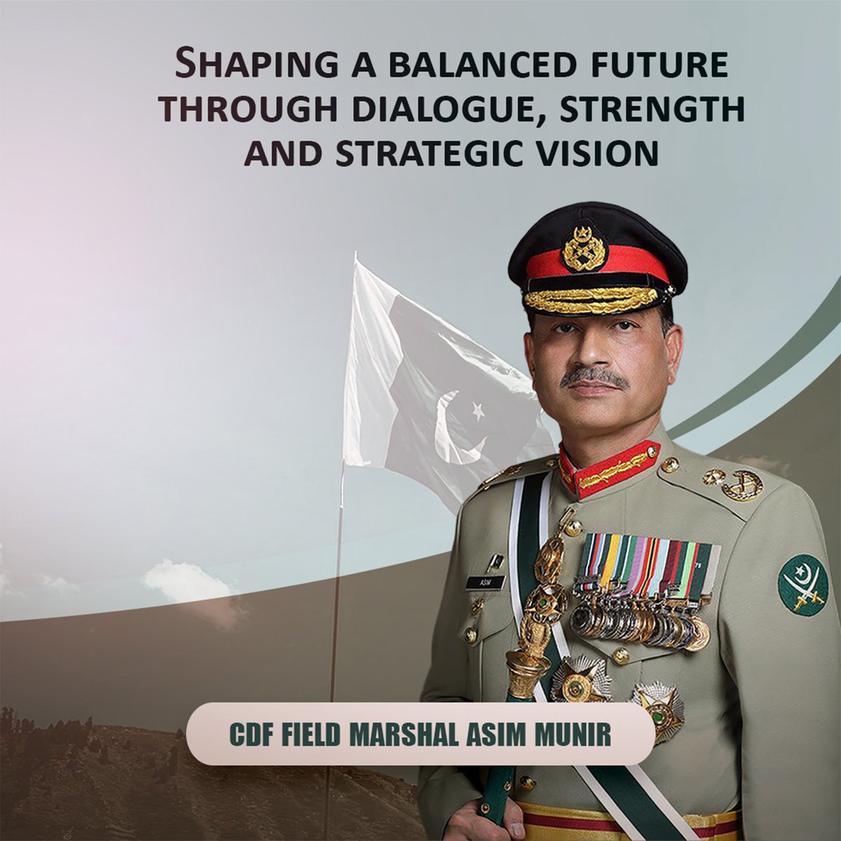 WordsOfKaleem's tweet image. Our Armed Forces, under the command, guidance, and leadership of Chief of Army Staff (#COAS) &amp;amp; Chief of Defence Forces (#CDF) Field Marshal Syed Asim Munir, stand resolute and unwavering—ever prepared to confront, deter, and defeat every threat to Pakistan’s peace, sovereignty,