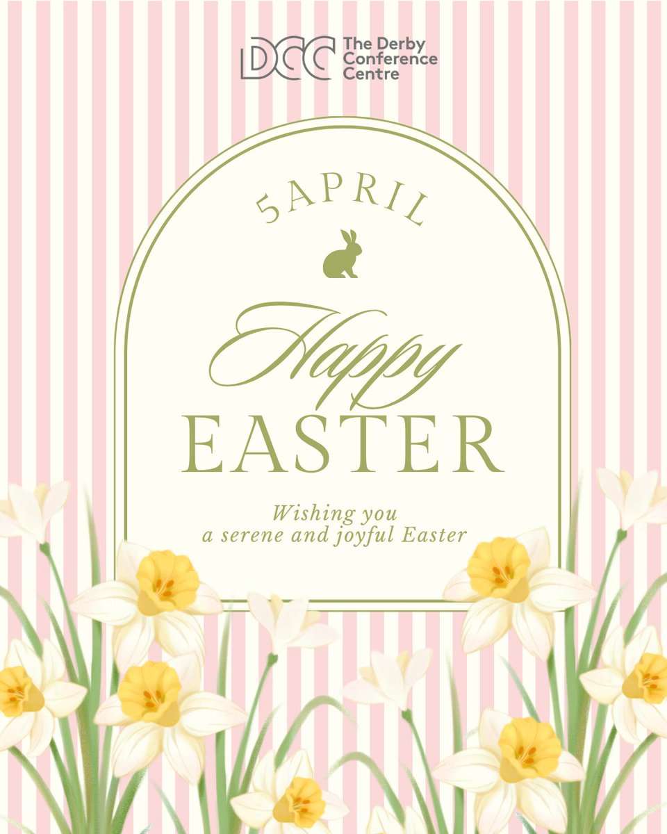 ConferenceDerby's tweet photo. 🌷🐣 Happy Easter! 

May your day be filled with love, joy and sweet treats. 🐰

Wishing you a beautiful holiday! https://t.co/N6YaCOjLNM
