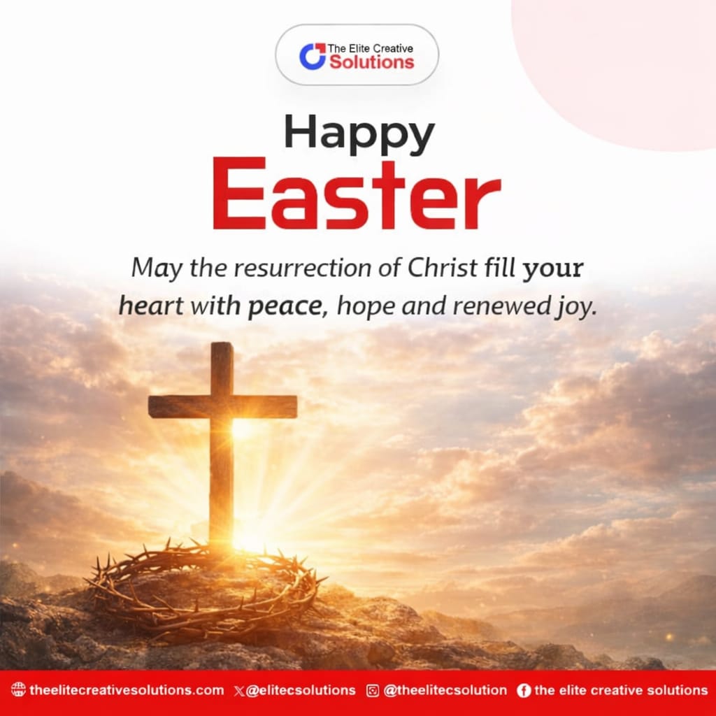 elitecsolutions's tweet photo. From all of us at The Elite Creative Solutions, we wish you a joyful and meaningful Easter celebration.
May the hope that comes with this season uplift your spirit, strengthen your faith, and guide you into a future filled with progress and prosperity. https://t.co/sOmn5TooN4