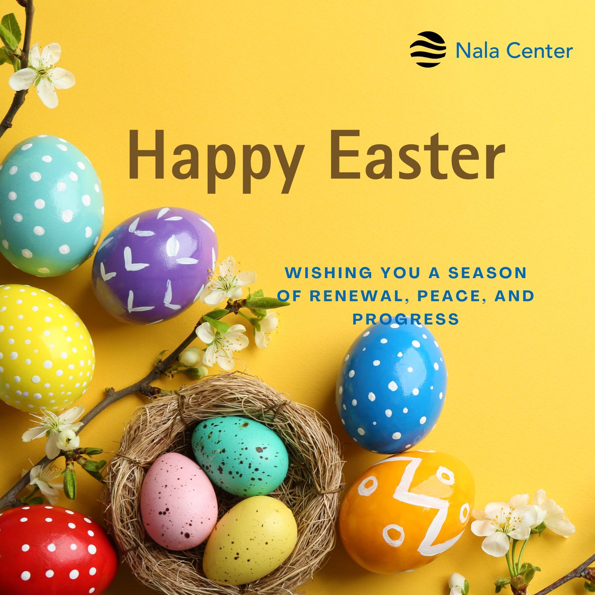 NalaCenter's tweet photo. Happy Easter from the Nala Center. Wishing you a season of renewal, peace, and progress.
#HappyEaster https://t.co/fEsneLHfdy