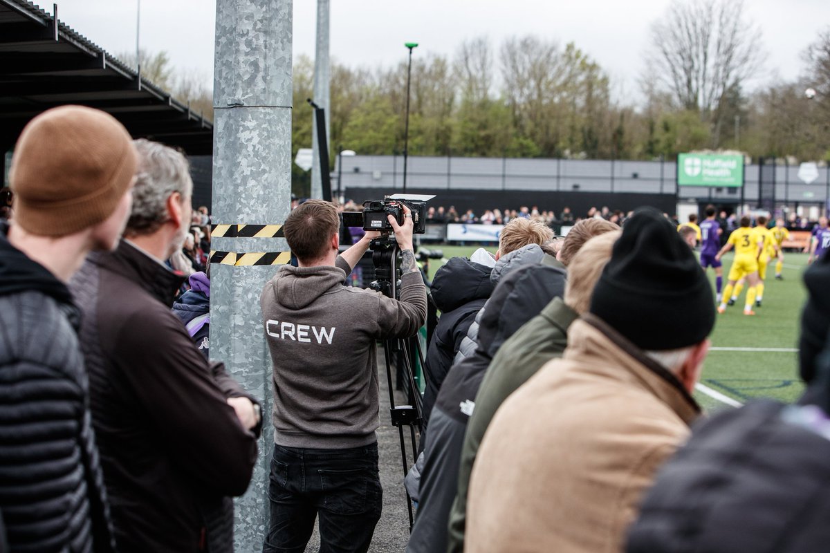 thewessexway's tweet photo. @Piranfilms, @Goal_Mass, the OG Purps Ultras and the chairman and stewards at yesterday's historic win for @afc_stoneham in the #favase.  A wonderful afternoon at Stoneham Lane.

#marchtothearch #upthepurps https://t.co/5N1FXPpaY4