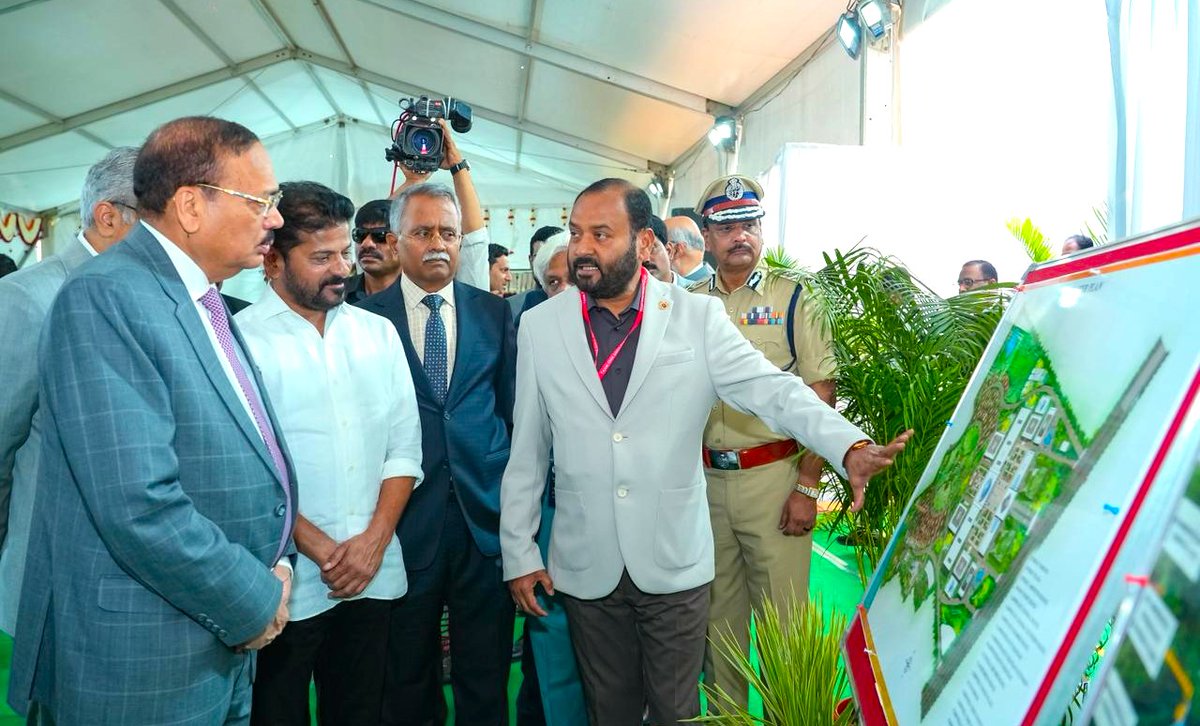 The foundation stone for the construction of the Telangana High Court ...