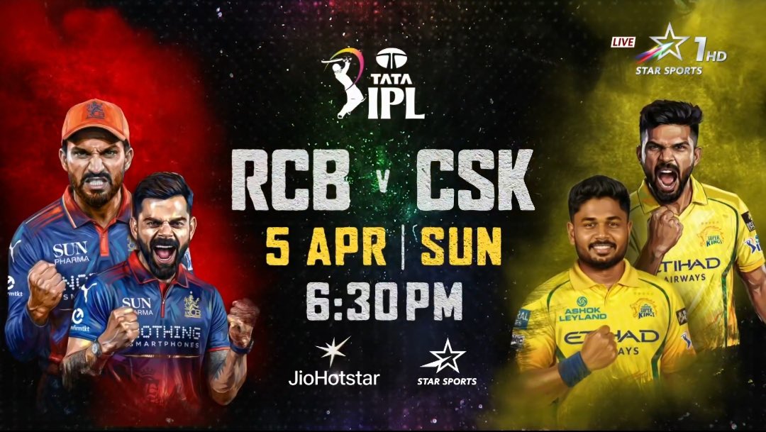 indupriya911's tweet photo. ...
Who will win today's match
CSK or RCB ?
#csk_rcb
#ipl2026 https://t.co/0iN97guz9A