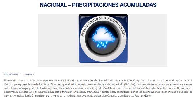 dsn's tweet photo. 05 abril 2026 #NacionalDSN🇪🇸 #Precipitaciones Acumuladas @AEMET_Esp #AmenazasyRiesgosSN #CambioClimático y degradación del medio natural @mitecogob #AEMETBlog #Meteorología https://t.co/OVFiQFTx5i https://t.co/pJz1au7a4l