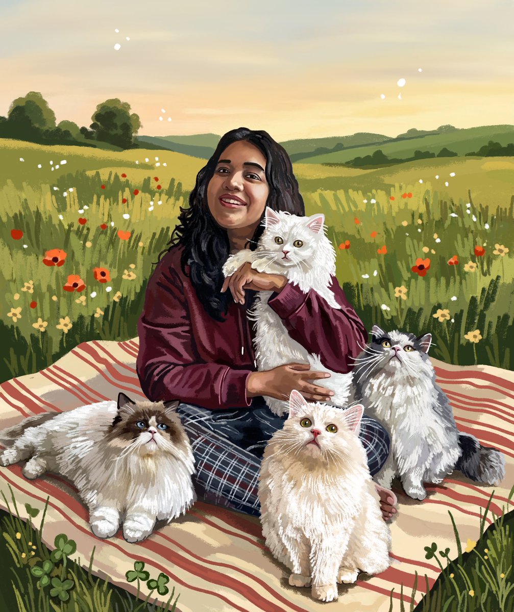 Pet and portrait commission slots are open for April 🐱