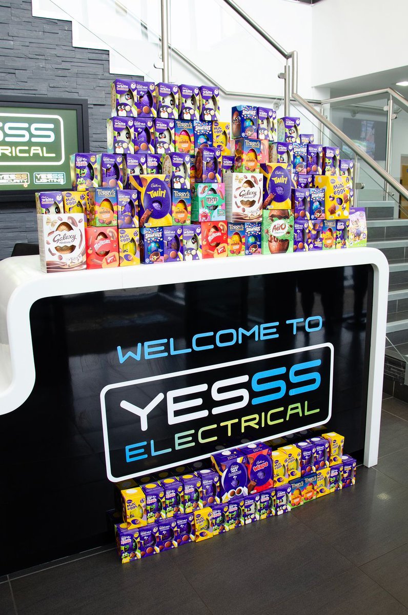 YESSSElectrical's tweet image. Last week, our colleagues from YESSS House donated a total of 148 chocolate eggs to 'The Community Easter Egg Trail' for The Wellness Project in Normanton.

#Tradesmen #Electrical #Easter #Donation #ChocolateEgg