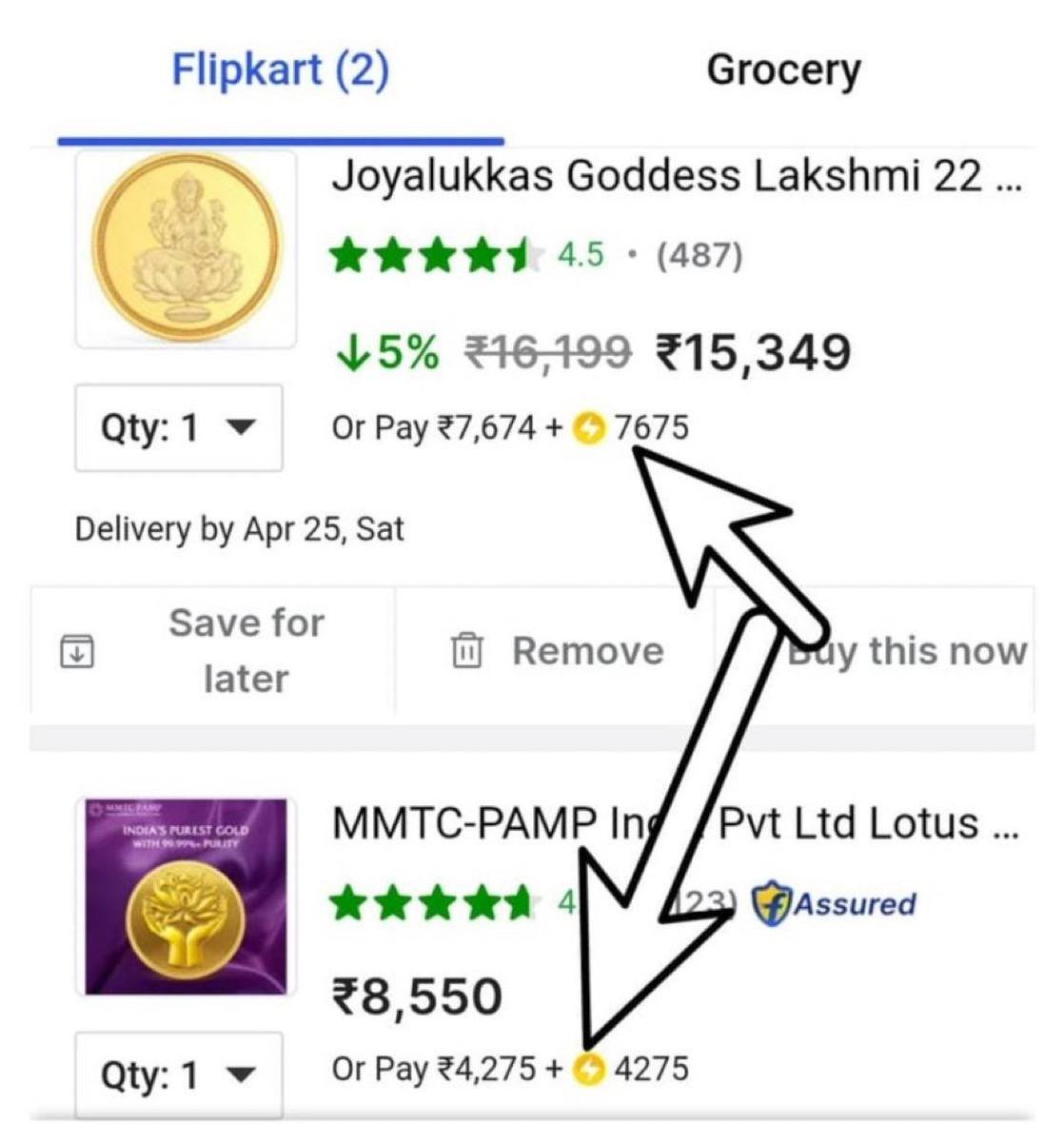 Mysterydealz's tweet image. Flipkart : Turn your SuperCoins into savings on Gold purchases.

fkrt.cc/hG7mUkP

Eligibility may vary, so check your account if you have a high SuperCoins balance. 

#Amazon #Flipkart