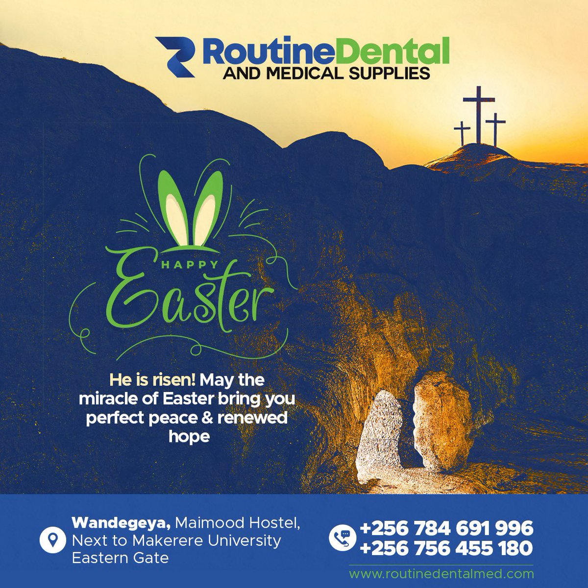 RoutineDental's tweet photo. Blessed Easter to all who believe. May the message of Jesus Christ bring renewed hope to your heart this easter morning.

Happy Easter! https://t.co/JnNcF6TGSP