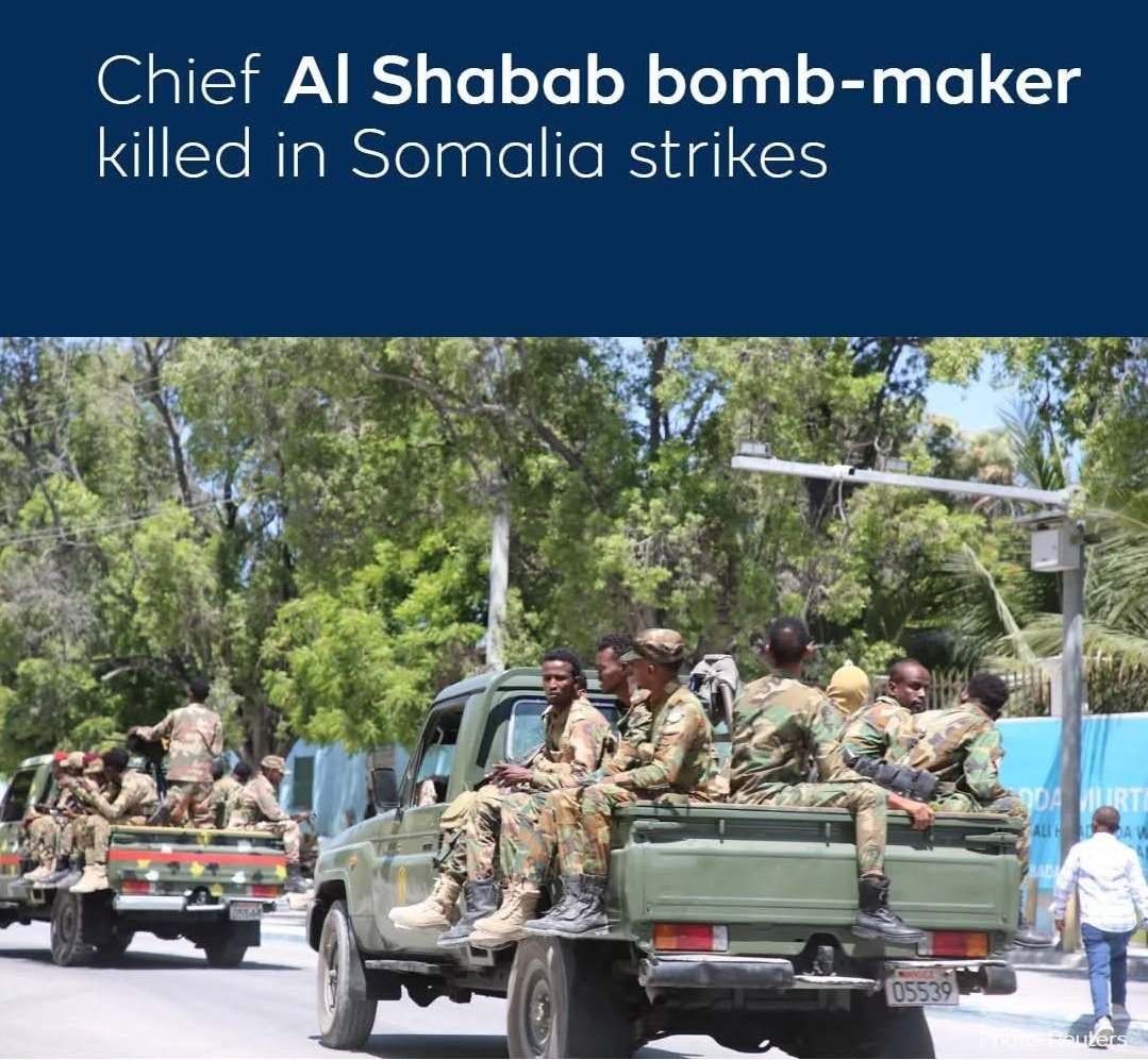 daaci52490's tweet photo. BREAKING:
Somalia’s intelligence agency (NISA) says that Al-Shabaab’s chief bomb-maker, Abdifitah Mohamed Hassan, has been killed in a targeted operation. He was reportedly the main technician responsible for preparing explosives used in attacks.
#Somalia #Security #NISA #AlSh https://t.co/ZWFjEtHzSo