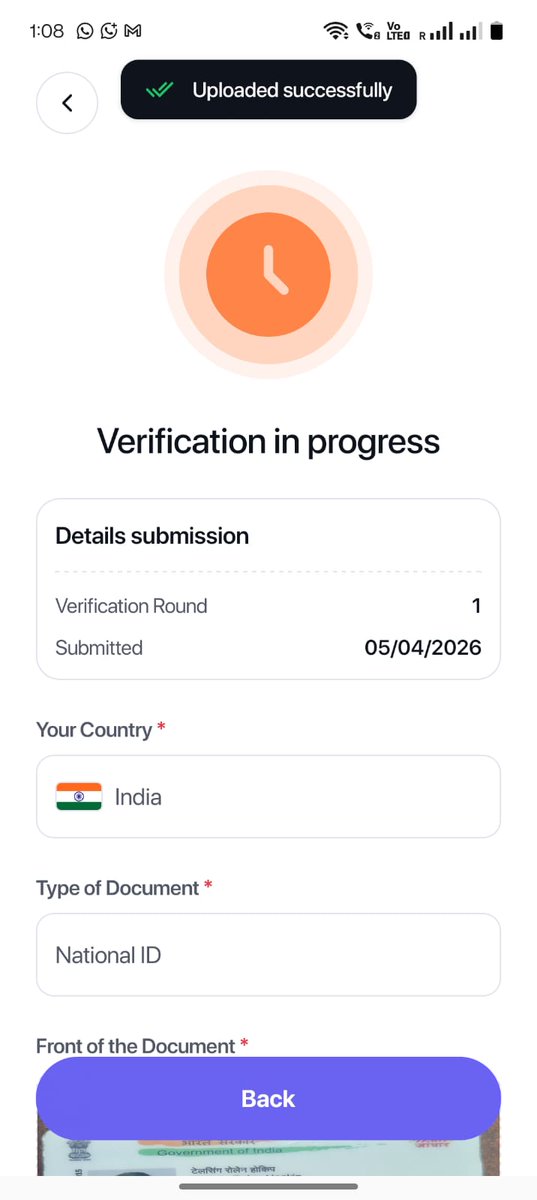 Task72702160875's tweet photo. #Interlink_Network 
#KYC

Just completed my first KYC process.

Under review 
$ITLG
$ITL
@inter_link https://t.co/vvVaVgQghV