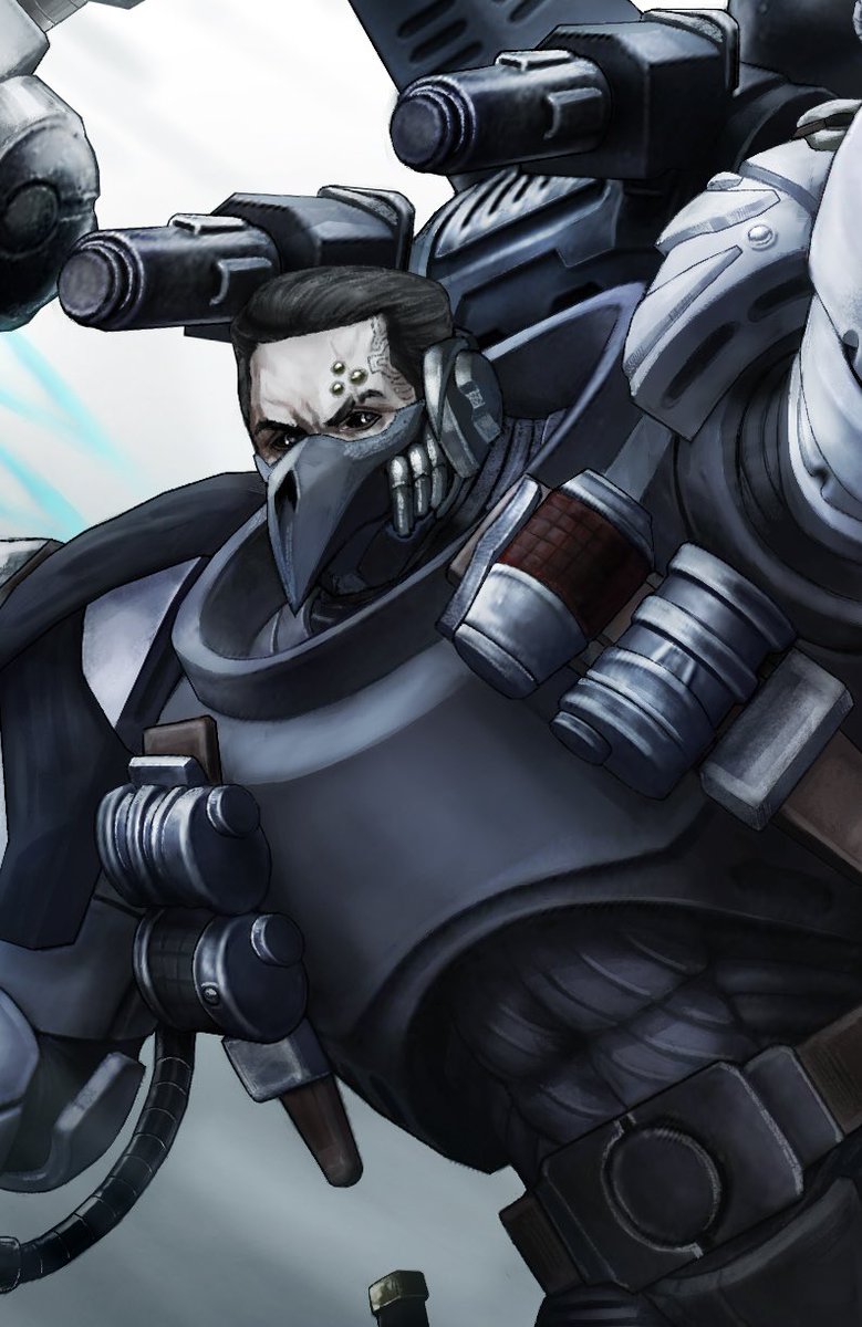 My Raven Guard OCs, Sias Korvurax &amp; Vaar Sellaan, artwork done by <a href="/alejofnm/">afnm_sm</a>