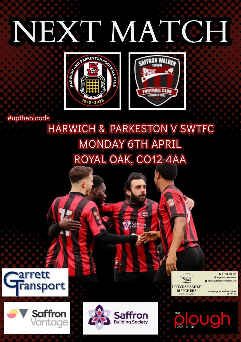 Back on the road tomorrow to end the Easter weekend 🐣
3pm kick off at <a href="/OfficialHarwich/">Harwich and Parkeston FC</a> 

#upthebloods