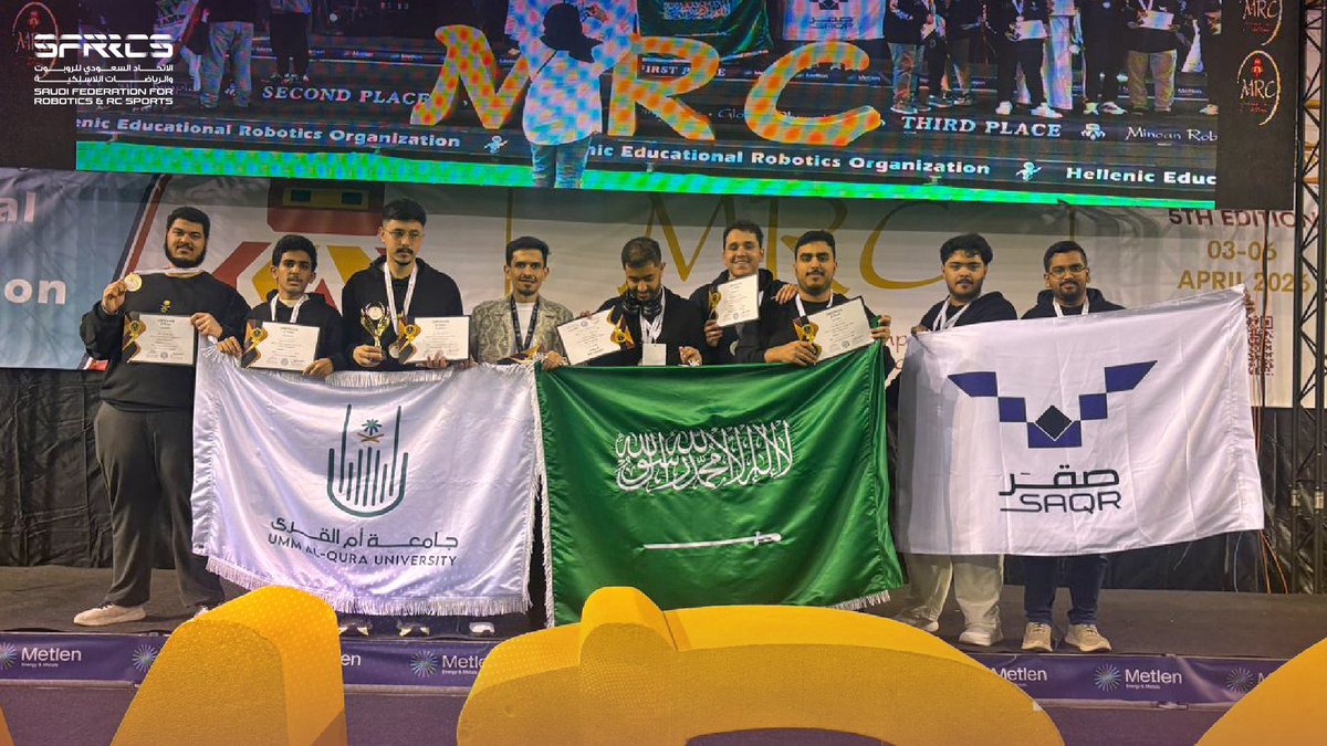 🇸🇦🥇

حققت جامعة أم القرى المركز الأول في فئة Football ضمن بطولة MRC الدولية للروبوت في كريت – اليونان 🇬🇷🤖

👏🏼ألف مبروك

<a href="/Saudi_SAQR/">صقر | SAQR</a>

🇸🇦🥇

Umm Al-Qura University secured 1st place in the Football category at the MRC Global Olympiad in Crete, Greece 🇬🇷🤖

Congratulations 👏🏼