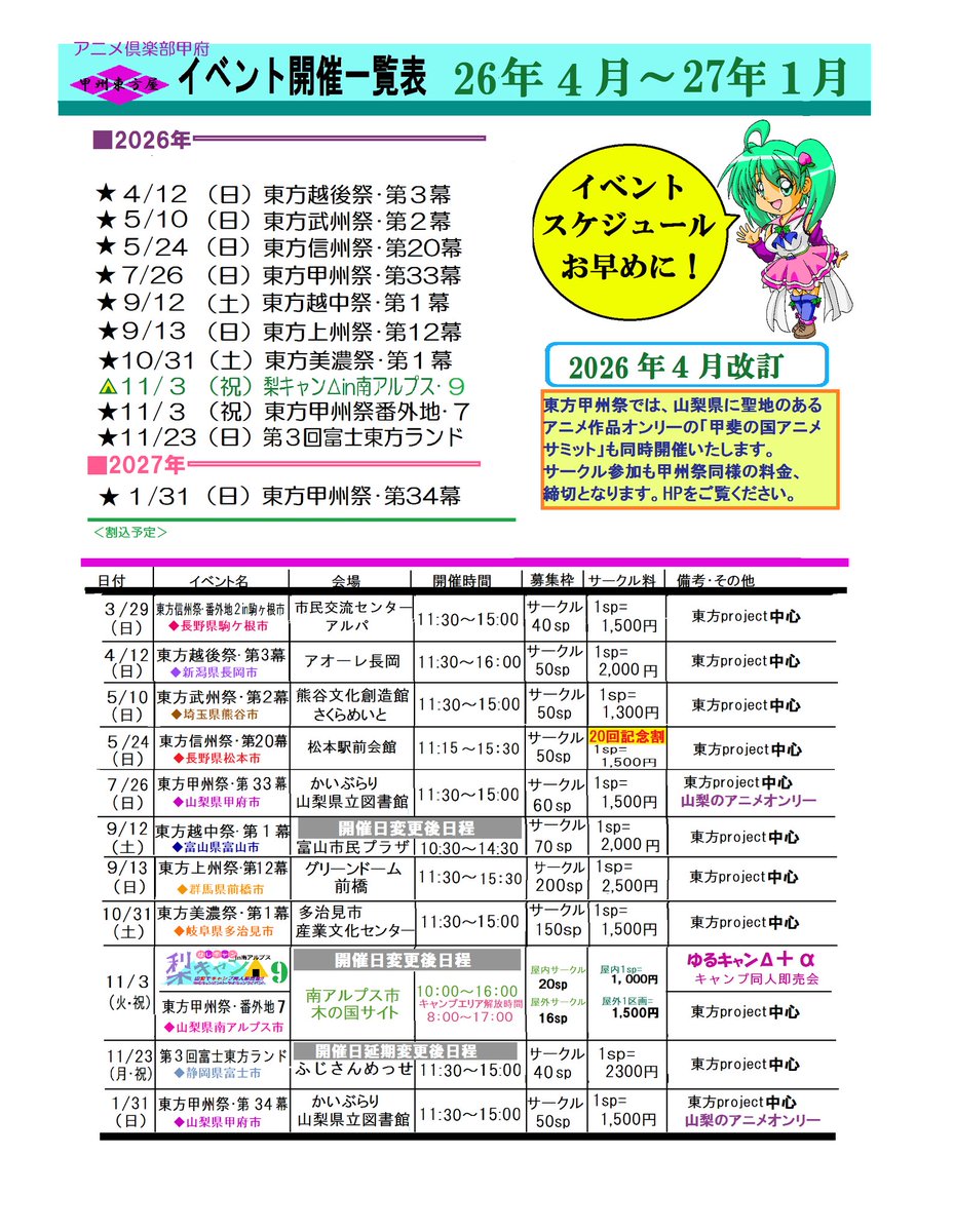 甲州東方屋公式★（アニメ倶楽部甲府） tweet media