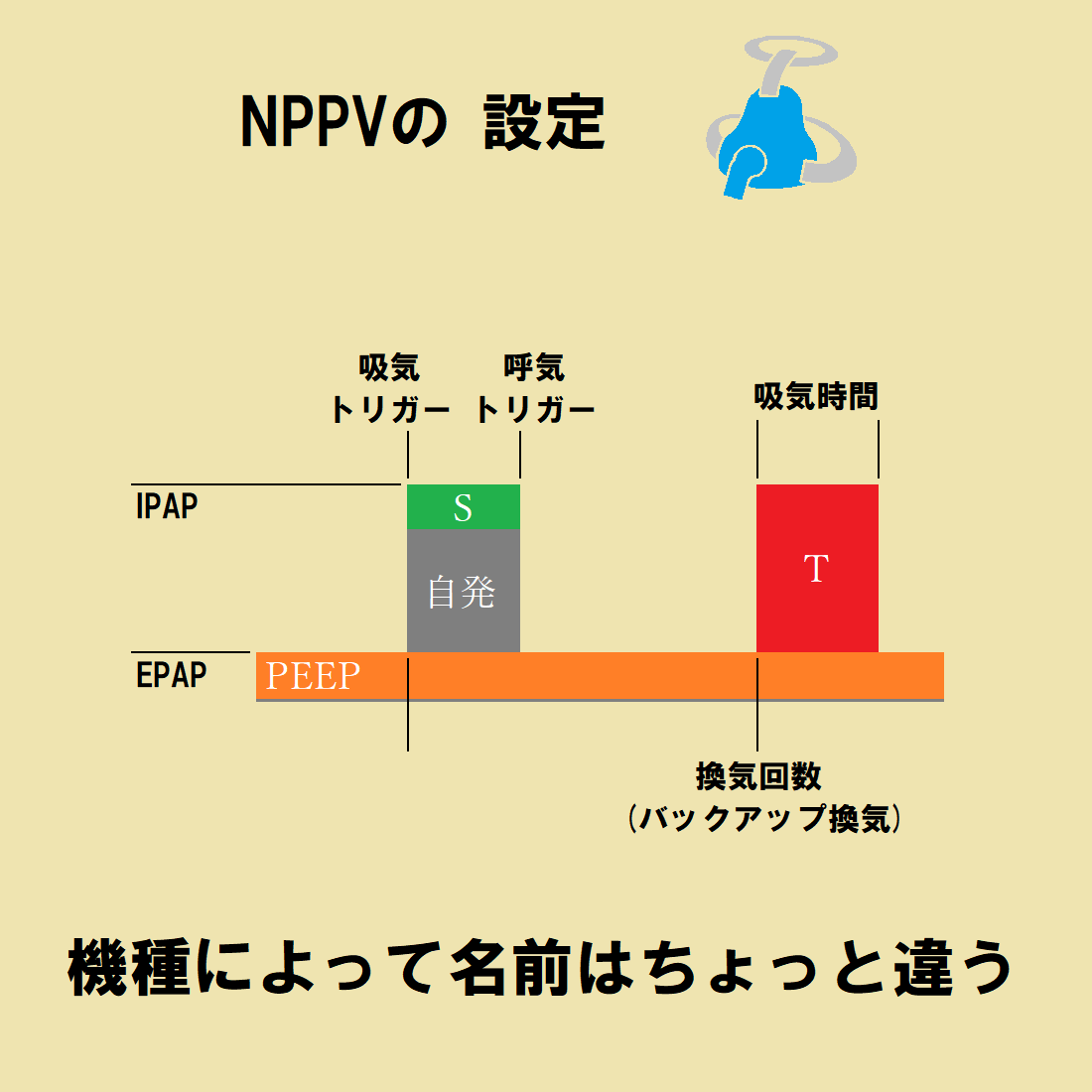 ce7meliteracy's tweet photo. よく使う「NPPVのモード」をまとめたよ！👏👏

画面でイメージできるようになっちゃえ！🥳🎉✨🎈 https://t.co/FZHJqGJK06