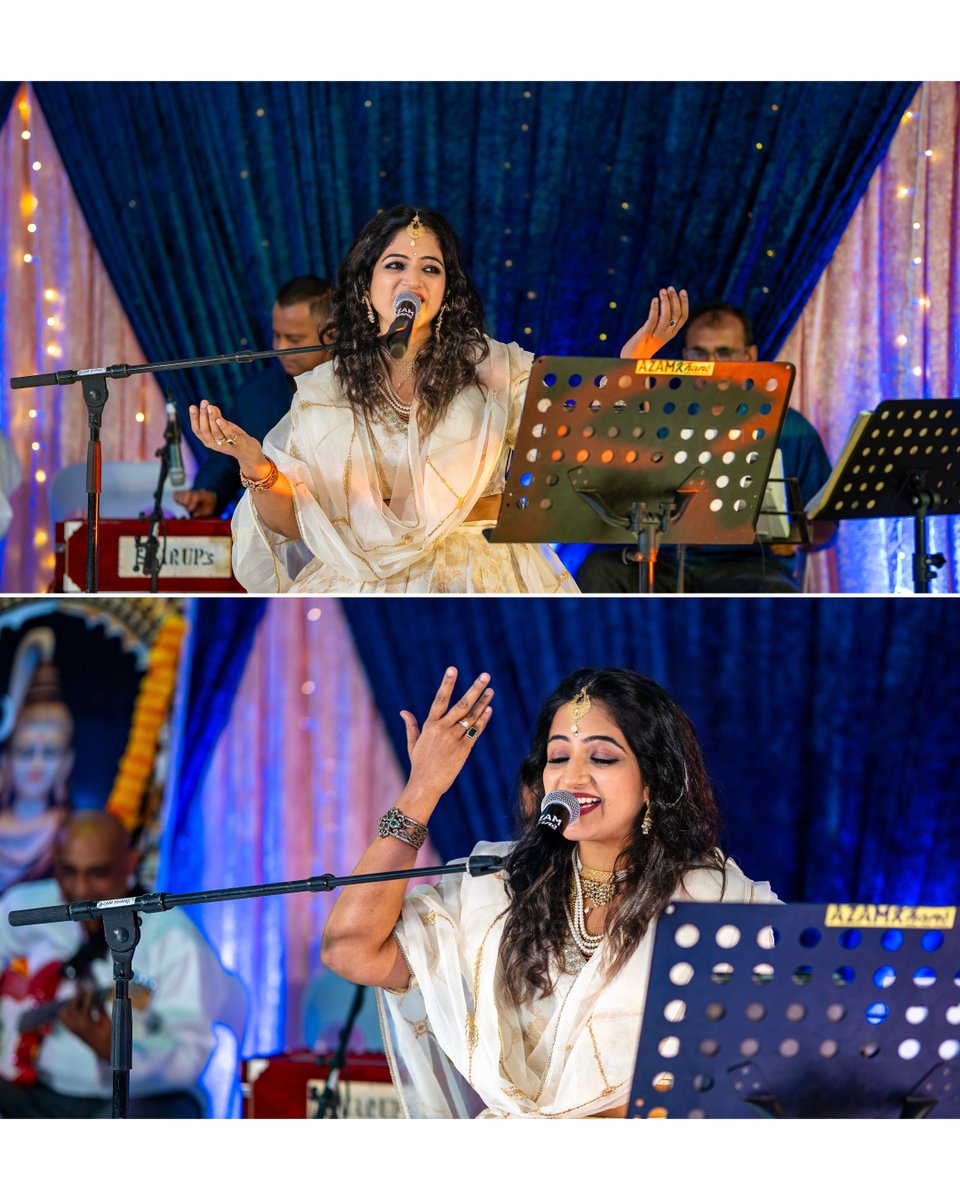 AnujaSahai's tweet image. Lost in devotion, found in music 🙏🎶
Performing live with incredibly talented musicians, singing from the heart ❤️🎤
Every note felt like a prayer 🌸🕉️ with the remarkable sound engineer.
#liveperformance #devotional #livemusic #anujasahai