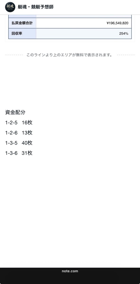 godgold456's tweet photo. 1-2-5🎯 5,940×16=95,040

#住之江　#競艇　#予想　#ボートレース　#7R #G1 https://t.co/0b4OVuxSIn
