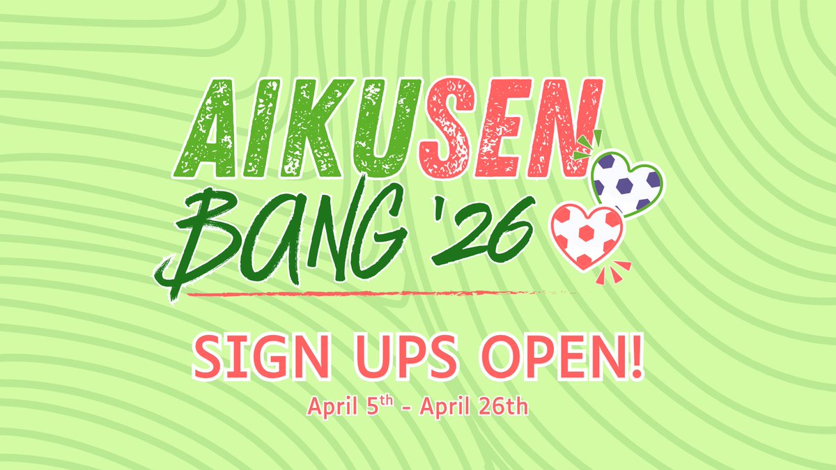 aikusendou's tweet photo. ✨AIKUSEN BANG SIGN UPS! ✨

Sign ups for the Aiku/Sendou Bang are now open until April 26th! You can find all the rules, guidelines and the form linked below. 

RTs and shares are always apprieciated!✨ https://t.co/KCasfgIGlq