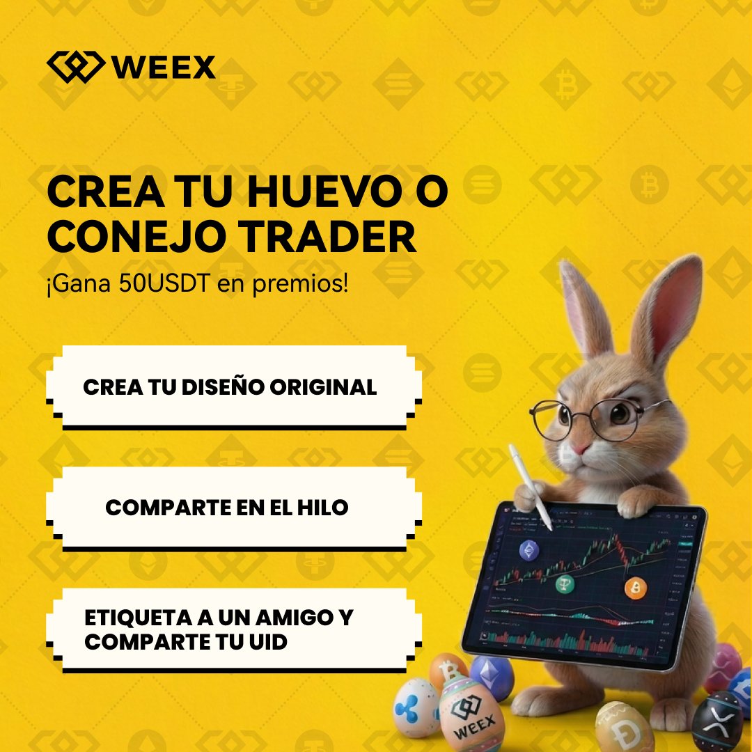 ¡Llegó la Pascua a #WEEX y queremos ver su ingenio! 🚀✨

EL RETO: 🎨 Crea y comparte tu propia versión de un Huevo o Conejo Trader. ✍️ Cuéntanos: ¿Qué te mantiene "bullish" en #WEEX este mes? 🐂

¿Cómo participar?
1️⃣ Sigue a <a href="/WEEX_Espanol/">WEEX Español</a> ✅
2️⃣ Responde al post con tu imagen
