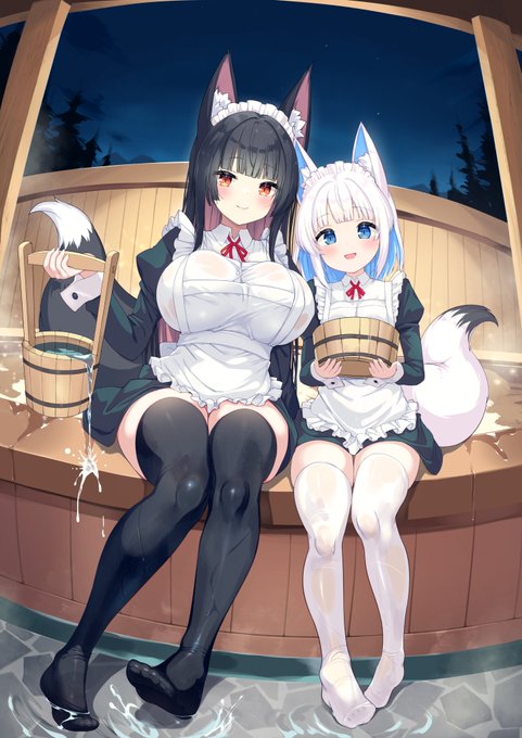 まだまだ寒い日もあるので、きつね温泉であたたまってください🦊🦊💕 