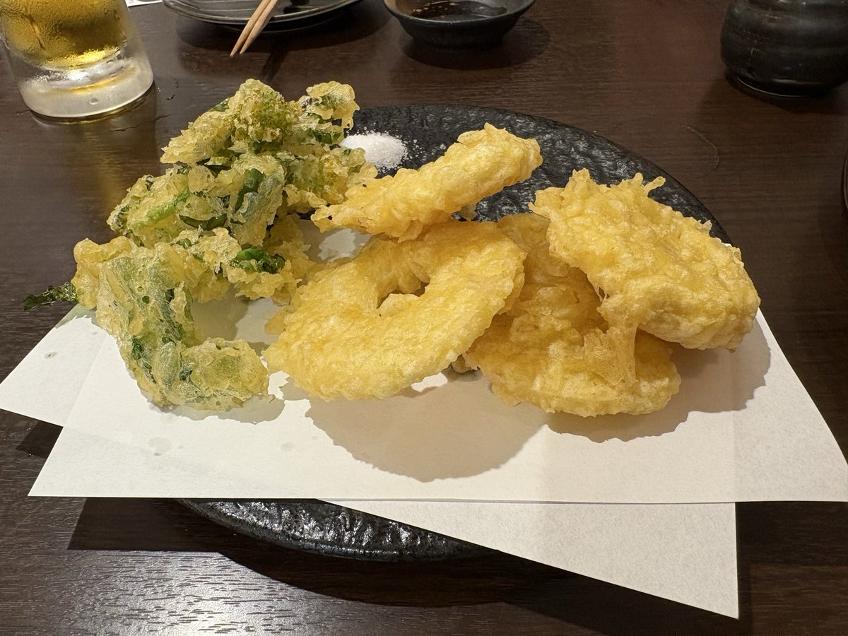 菜の花と筍の天ぷら