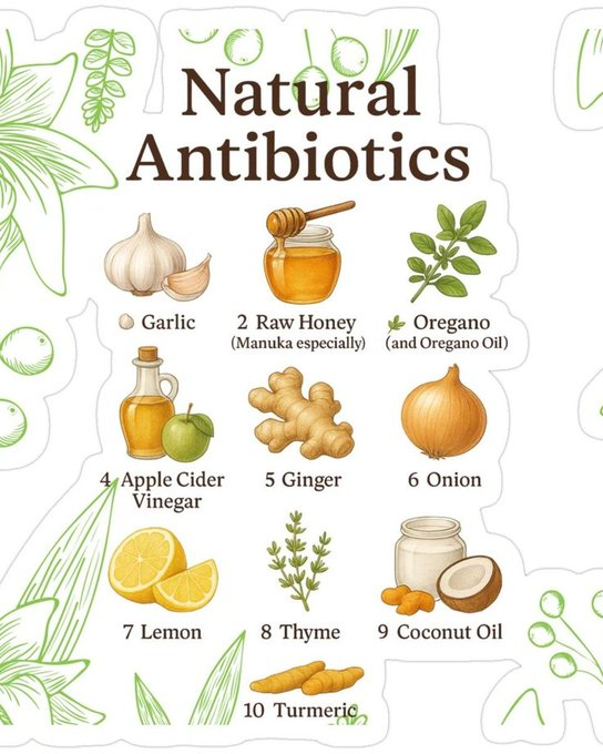 HealthNutri_HQ's tweet photo. Natural antibiotics. https://t.co/9EnyLAtYiu