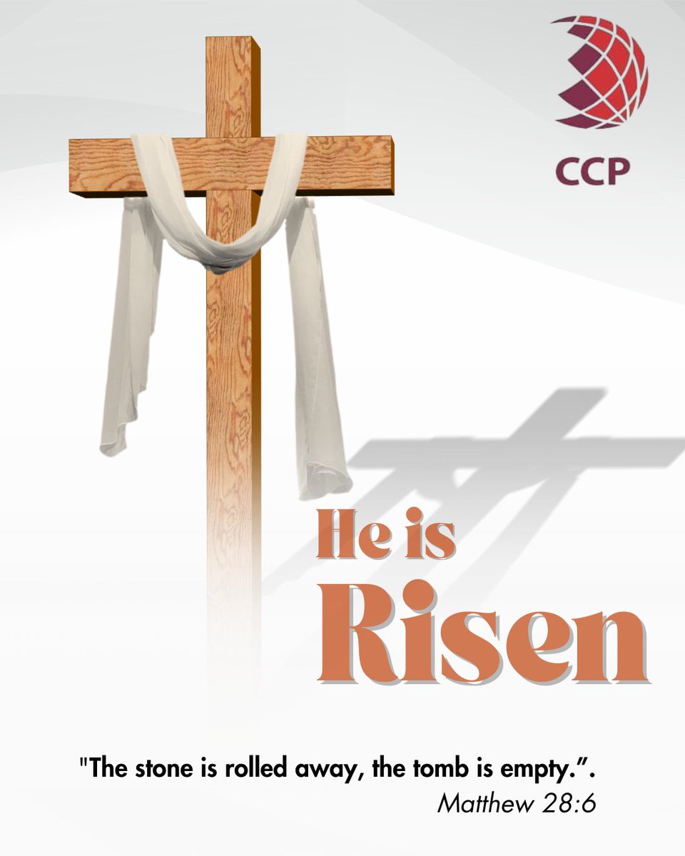 CCPLagos's tweet photo. He is Risen Indeed! ✨

May this season of renewal fill your hearts with hope, love, and fresh beginnings.

Happy Easter from all of us at Consultants Collaborative Partnership (CCP).
#CCP #Easter #HeIsRisen #EasterSunday https://t.co/jssgLpfgQd
