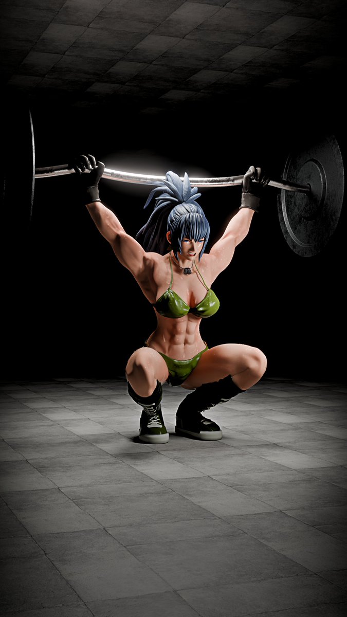 kurikkusuart's tweet photo. LEONA OVERHEAD SQUAT!

#metalslug https://t.co/j3LpXMxs75
