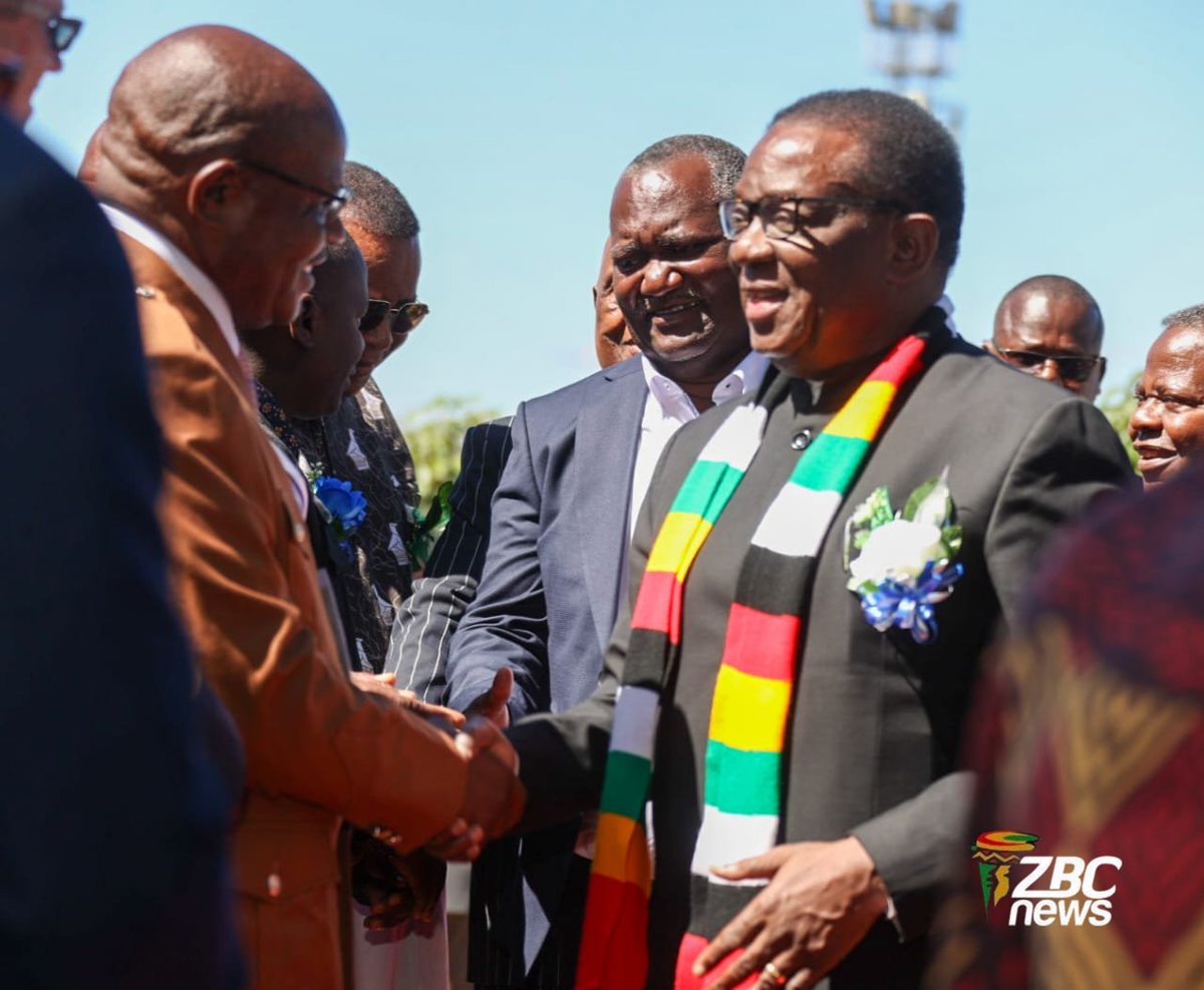 ZBCNewsonline's tweet photo. PRESIDENT MNANGAGWA ARRIVES AT ZCC EASTER CONFERENCE
President Dr Emmerson Mnangagwa has arrived at Mbungo Estate for the Zion Christian Church Easter Conference.
#ZCC #EasterConference #PresidentMnangagwa #Zimbabwe #ZBCnews https://t.co/wzX3Dww24t