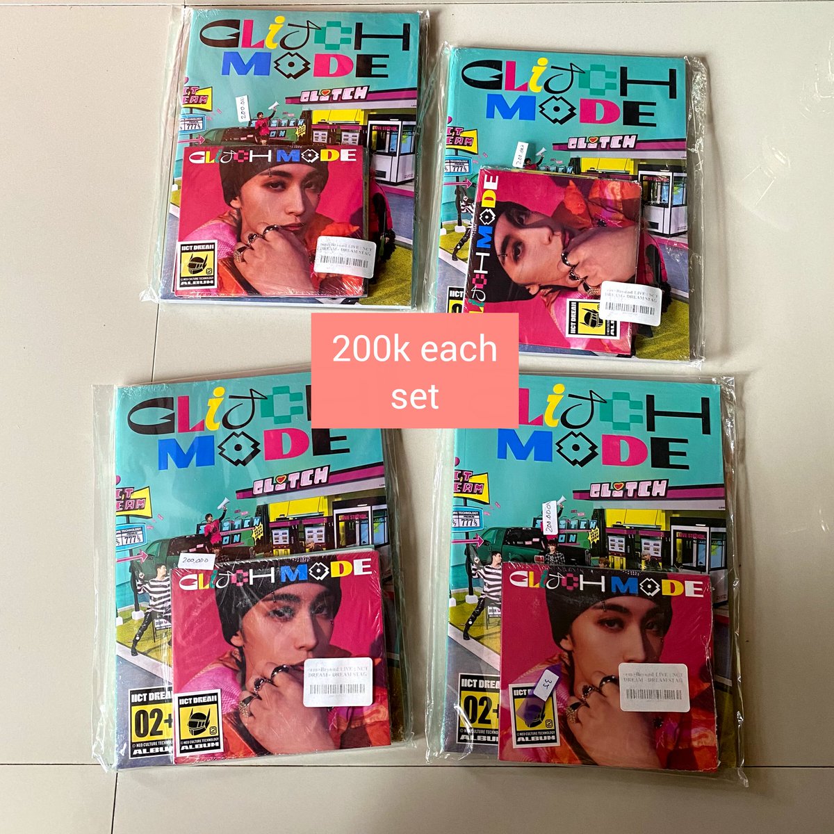 kitsrch's tweet photo. @gxlocy sealed set mark glitch mode kak ready kirim https://t.co/eNnpplxu78