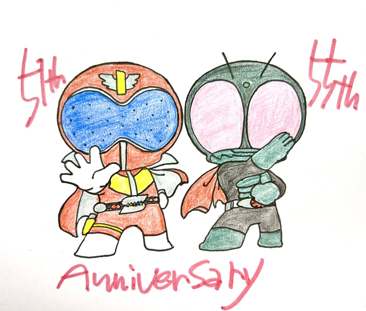 『秘密戦隊ゴレンジャー』放送51周年、つまり『スーパー戦隊シリーズ』51周年おめでとうございます。50作目の作品は今は無いけれど、今後必ず復活するものと希望をもって、PROJECT R.E.Dを応援していきましょう。
ついでみたいで恐縮ですが『仮面ライダー』55周年も、２日遅れでおめでとう。