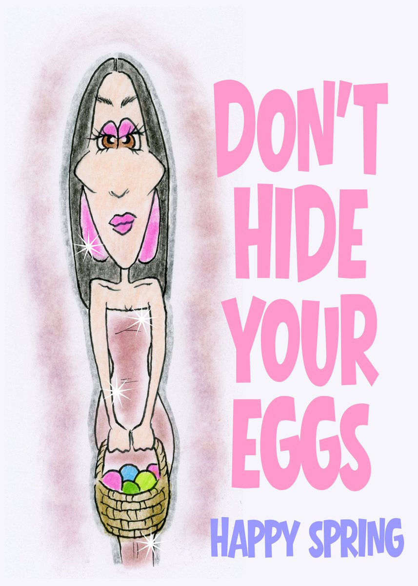 _scottclarke's tweet image. HAPPY EASTER! HERE'S A LITTLE CHER TOON 4 U! #cher #happyeaster #happyspring #donthideyourlove #scottclarke #greetingcard