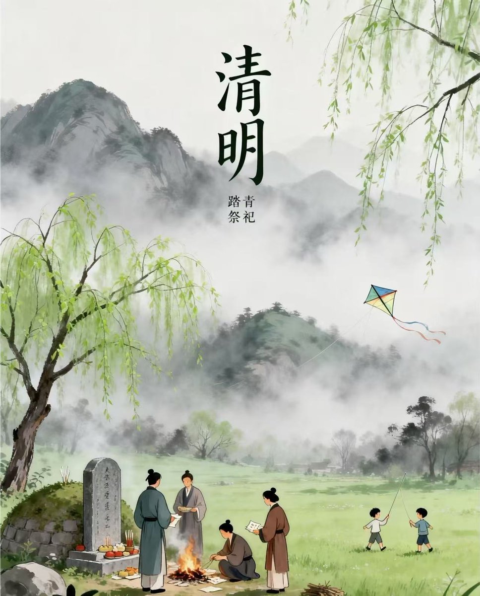 dutingzhou1's tweet photo. 清明时节雨纷纷～ 踏青，祭祀 https://t.co/Z0Zt9R4Tyh