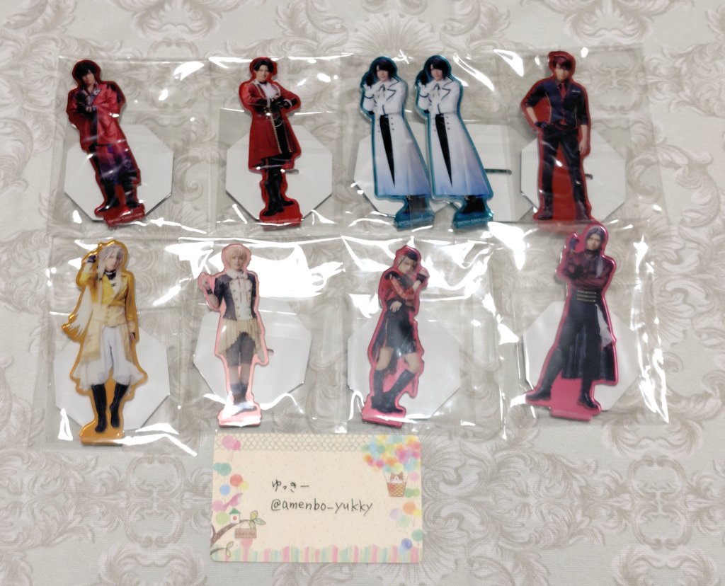 amenbo_yukky's tweet photo. 【譲渡】ミュージカル刀剣乱舞 刀ミュ アクリルスタンド アクスタ

譲∶①すえひろがり
　　②祝玖寿音曲祭内番Ver.
　　③真剣乱舞祭2022

求∶500円(＋送料)

郵送、もしくは清光単騎東京公演での手渡し(日にち相談)
なるべくまとめてが嬉しいですが、1つからでも可。
お気軽にお声掛け下さい。 https://t.co/daL3XKRHTe