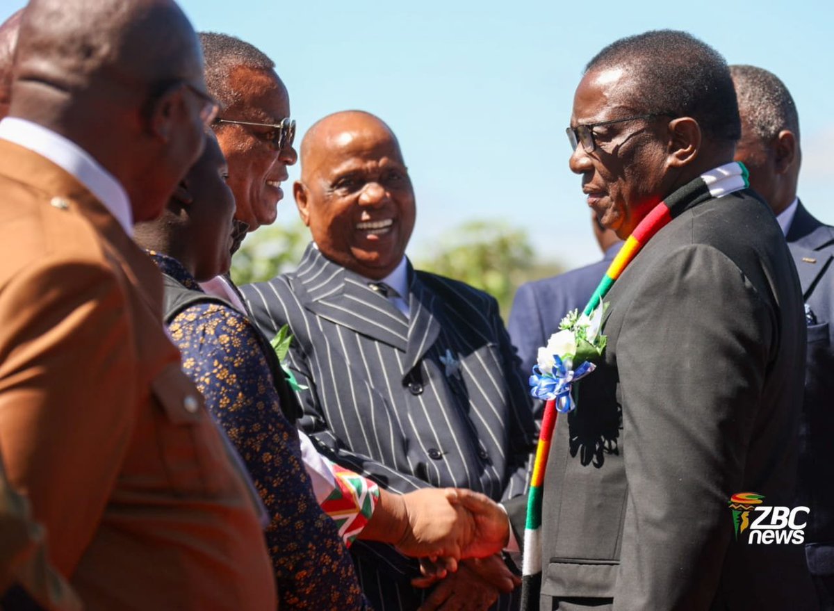 ZBCNewsonline's tweet photo. PRESIDENT MNANGAGWA ARRIVES AT ZCC EASTER CONFERENCE
President Dr Emmerson Mnangagwa has arrived at Mbungo Estate for the Zion Christian Church Easter Conference.
#ZCC #EasterConference #PresidentMnangagwa #Zimbabwe #ZBCnews https://t.co/wzX3Dww24t