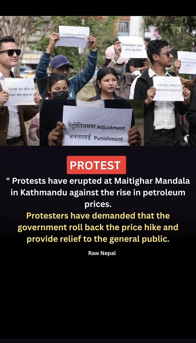 What is the government supposed to do when gas prices are increasing everywhere and there’s a whole war going on in the Middle East? Tf are you guys protesting about sab lai hormuz tira pathau ladna lai protest garnu pare cha j mani