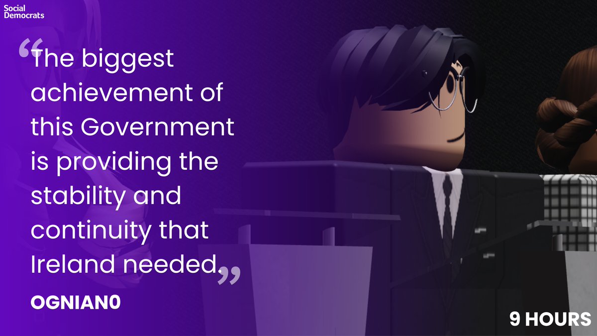 ⏰There is just under 9 hours to vote for the continuation of stability and perseverance in government.

💜Head down to your local Ionad Vótála and vote Social Democrats before 8pm!
roblox.com/games/62423083…