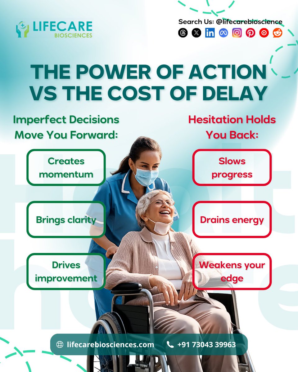 lifecarebiosci's tweet image. Action &amp;gt; Perfection.In healthcare, delays cost more than mistakes.
Decisions create momentum. Hesitation kills progress.We build smarter solutions for safer outcomes.🌐 lifecarebiosciences.com
📞 +91 73043 39963#Healthcare #MedicalSupplies #CLABSI #FoleyCatheter