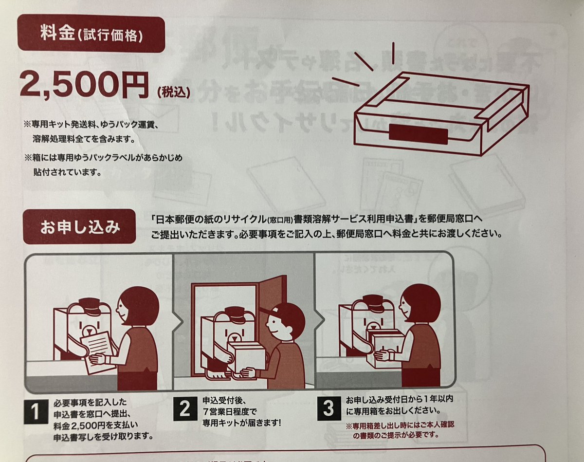 個人向け郵便局利用 tweet media