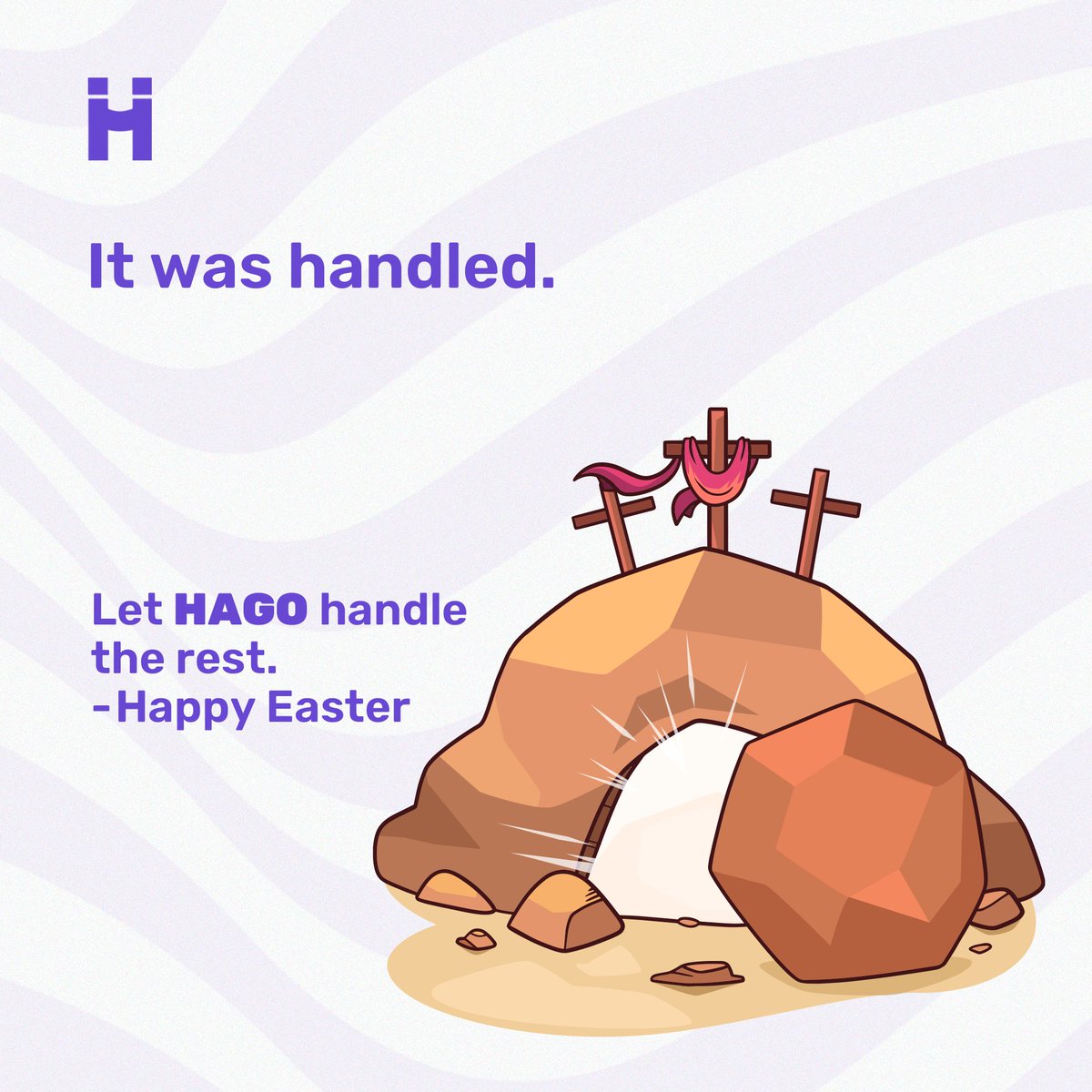 Hhago_'s tweet photo. It was handled… ✝️

This Easter, we’re celebrating new beginnings and the comfort of knowing you’re covered.

Happy Easter 💜

#HAGO https://t.co/ukyKCpmLPT