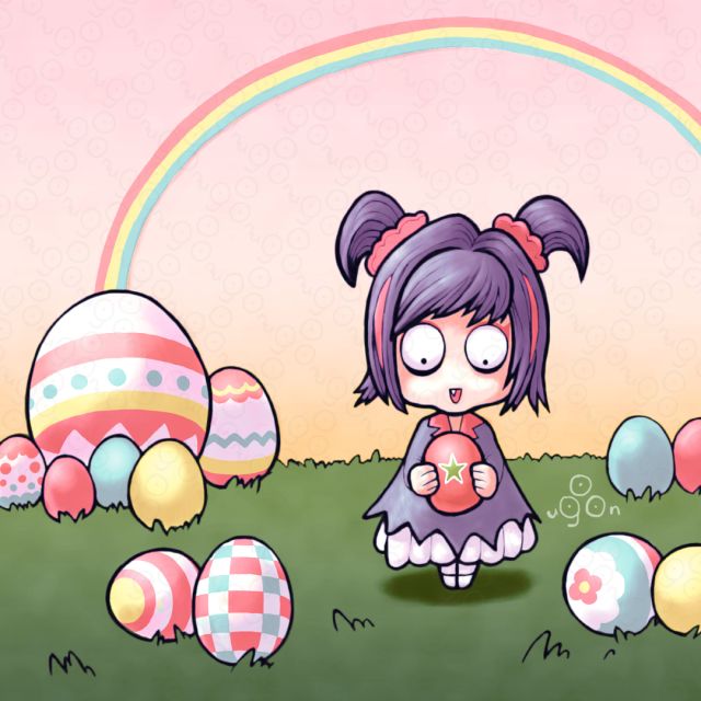 🥚ハッピーイースター🐣
#よく泣くヴァンパイア #イースター #イラスト