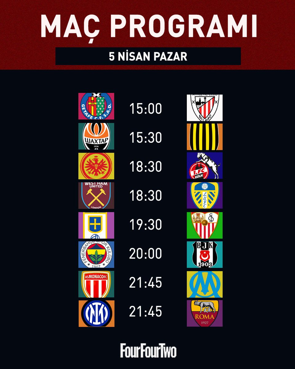 FourFourTwo_TR's tweet image. 🤩Futbol heyecanı, pazar günü programı ile devam ediyor. 

#FourFourTwo