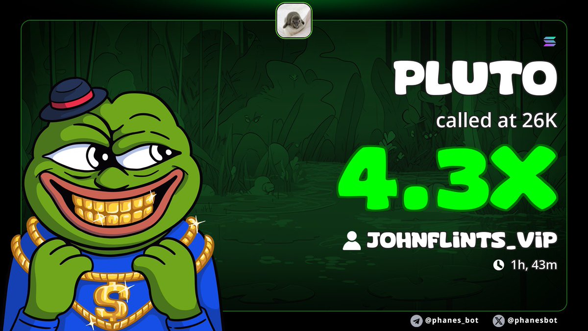 flinttrades_1's tweet photo. $PLUTO UP 4.3x
DM for VIP

#Solana #Memecoin https://t.co/ngBlIr2lPh