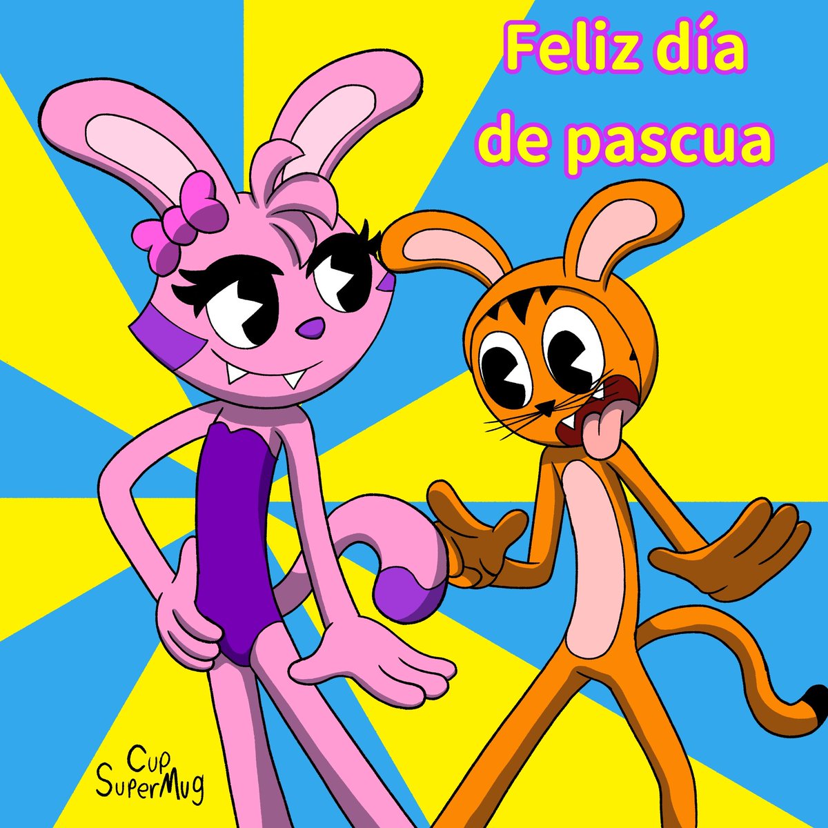 Llegó la pascua y parece que no solo hay que buscar huevos

#ibispaint #EasterEggHunt #artistontwitter